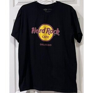 Hard Rock Cafe Orlando Graphic T Shirt Adult L Black Music Florida